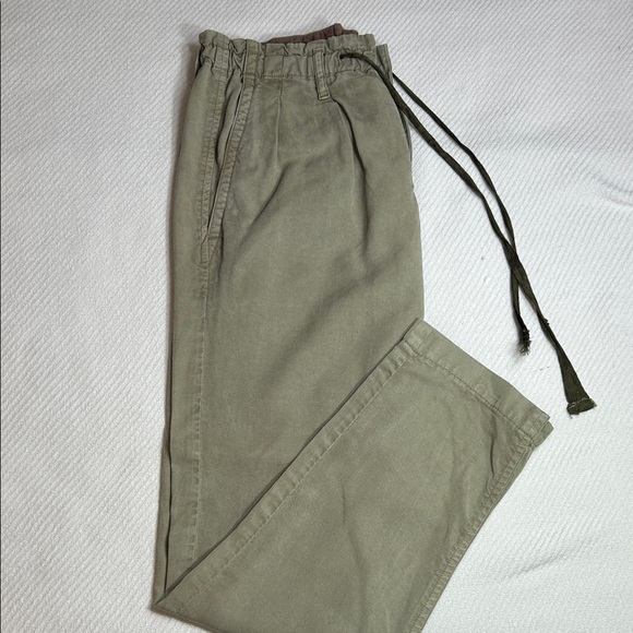 Ag Adriano Goldschmied Pants - AG Adriano Goldschmied Olive Drawstring Chinos
